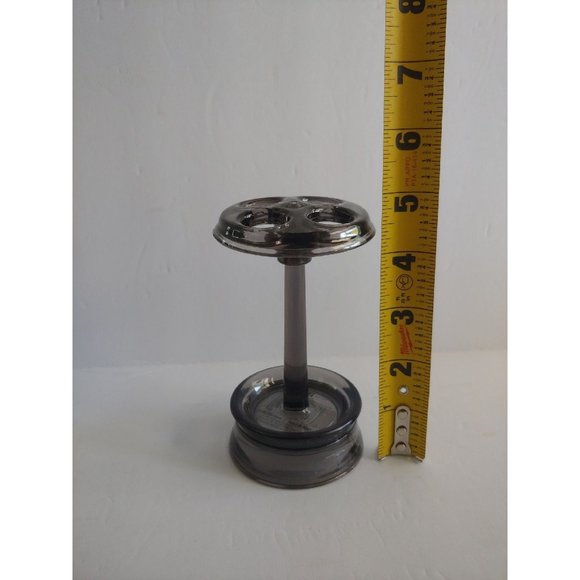 3pc Smoke Bathroom Collection by Inter Design Cup, Soap Dish & Soap Dispenser - Picture 5 of 5